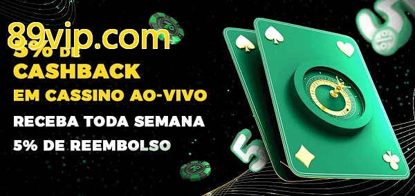 Promoções do cassino ao Vivo 89vip.com
